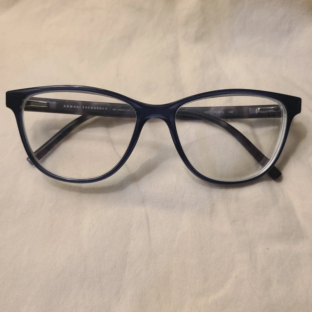 Armani Exchange Eyeglass Frames Only Womens 53mm Dark Navy AX3237 Rectangular